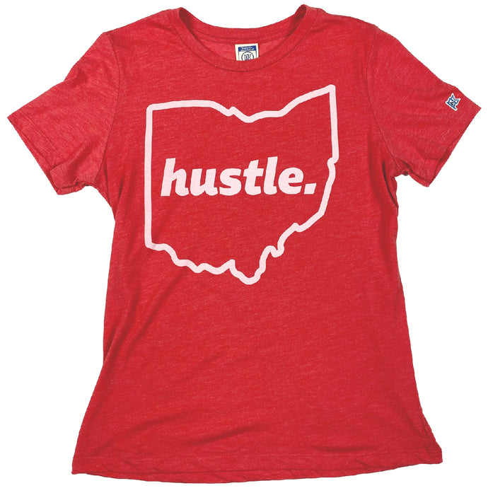 Ohio Hustle - Red | Ladies Relaxed Tee