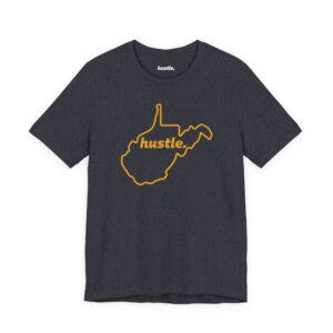 West Virginia Hustle - Heather Navy, L